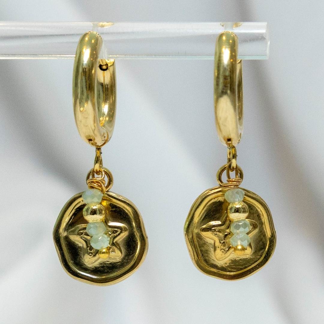 Golden Starfish Hoops