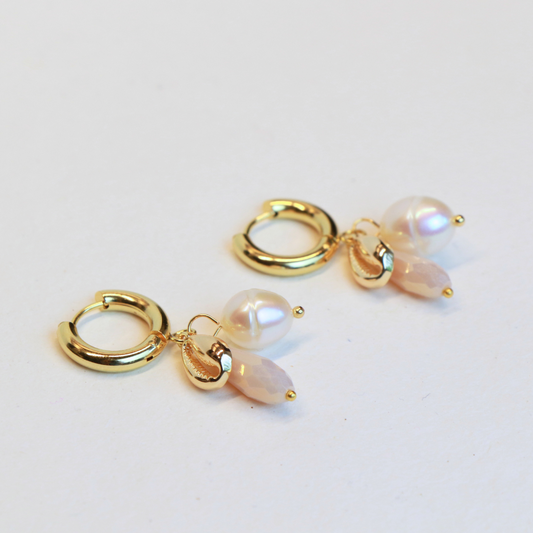 Golden Shell Hoops